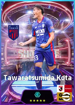 Tawaratsumida Kota eFootball 2026 player card, 77 OVR LMF