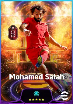 Mohamed Salah eFootball 2026 player card, 83 OVR RWF