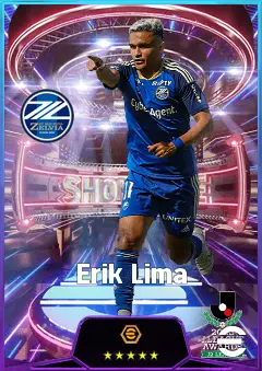 Erik Lima eFootball 2026 player card, 77 OVR CF