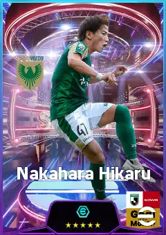 Nakahara Hikaru eFootball 2026 player card, 77 OVR RMF
