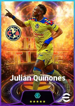 Julián Quiñones eFootball 2026 player card, 80 OVR CF