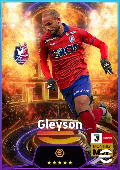 Gleyson eFootball 2026 player card, 76 OVR CF