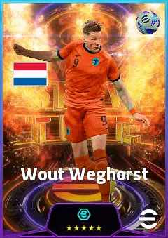 Wout Weghorst eFootball 2026 player card, 81 OVR CF
