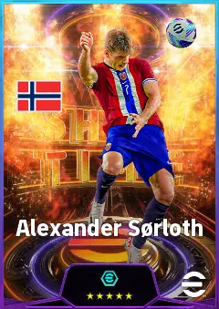 Alexander Sørloth eFootball 2026 player card, 81 OVR CF
