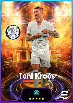 Toni Kroos eFootball 2026 player card, 83 OVR CMF
