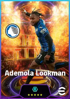 Ademola Lookman eFootball 2026 player card, 82 OVR AMF