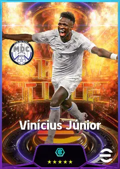 Vinícius Júnior eFootball 2026 player card, 85 OVR CF