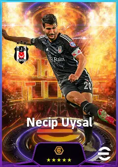 Necip Uysal eFootball 2026 player card, 77 OVR CB