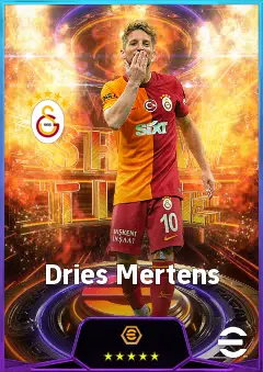 Dries Mertens eFootball 2026 player card, 81 OVR AMF