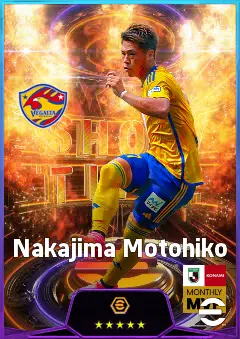 Nakajima Motohiko eFootball 2026 player card, 76 OVR CF