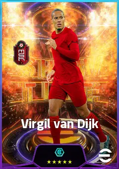 Virgil van Dijk eFootball 2026 player card, 86 OVR CB