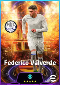 Federico Valverde eFootball 2026 player card, 84 OVR CMF
