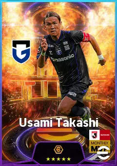 Usami Takashi eFootball 2026 player card, 76 OVR CF