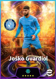 Joško Gvardiol eFootball 2026 player card, 84 OVR LB
