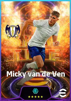 Micky van de Ven eFootball 2026 player card, 84 OVR CB