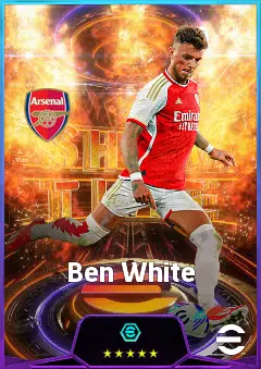 Ben White eFootball 2026 player card, 85 OVR RB