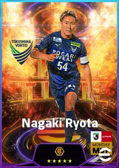 Nagaki Ryota eFootball 2026 player card, 74 OVR DMF