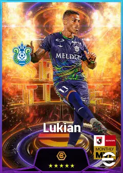 Lukian eFootball 2026 player card, 76 OVR CF
