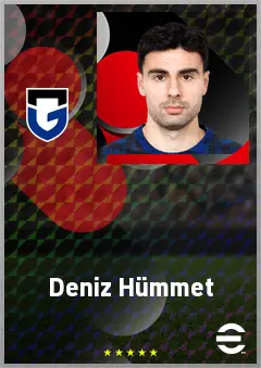 Deniz Hümmet eFootball 2026 player card, 69 OVR CF