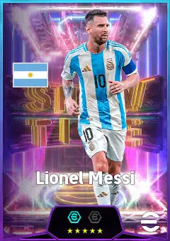 Lionel Messi eFootball 2026 player card, 85 OVR RWF