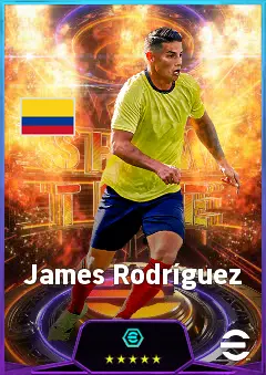 James Rodríguez eFootball 2026 player card, 81 OVR RWF