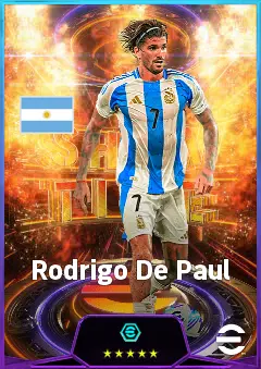 Rodrigo De Paul eFootball 2026 player card, 83 OVR RMF
