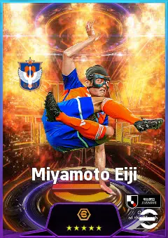 Miyamoto Eiji eFootball 2026 player card, 75 OVR CMF
