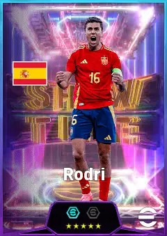 Rodri eFootball 2026 player card, 87 OVR DMF