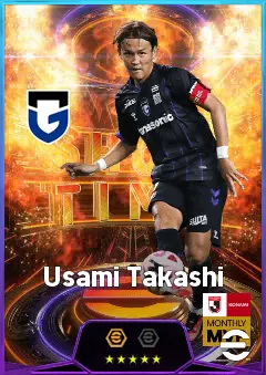 Usami Takashi eFootball 2026 player card, 76 OVR AMF