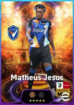 Matheus Jesus eFootball 2026 player card, 77 OVR CF