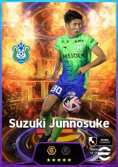 Suzuki Junnosuke eFootball 2026 player card, 76 OVR CB