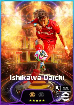 Ishikawa Daichi eFootball 2026 player card, 78 OVR CF