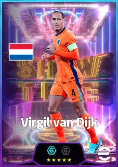 Virgil van Dijk eFootball 2026 player card, 86 OVR CB
