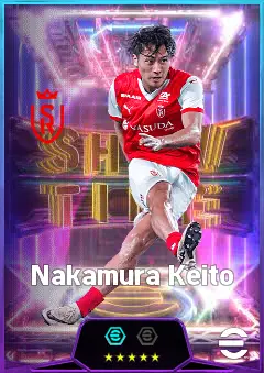Nakamura Keito eFootball 2026 player card, 83 OVR LMF