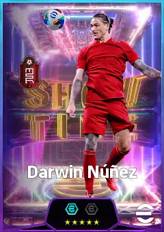 Darwin Núñez eFootball 2026 player card, 82 OVR CF