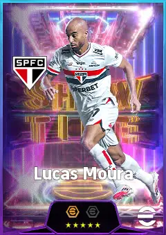 Lucas Moura eFootball 2026 player card, 82 OVR RMF