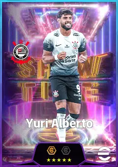 Yuri Alberto eFootball 2026 player card, 82 OVR CF