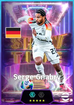 Serge Gnabry eFootball 2026 player card, 83 OVR RMF