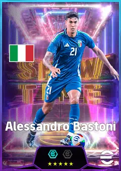 Alessandro Bastoni eFootball 2026 player card, 83 OVR CB
