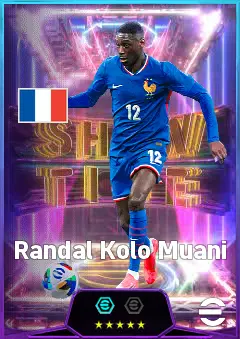 Randal Kolo Muani eFootball 2026 player card, 82 OVR CF