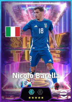 Nicolò Barella eFootball 2026 player card, 84 OVR AMF