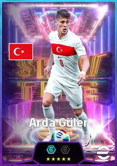 Arda Güler eFootball 2026 player card, 85 OVR AMF
