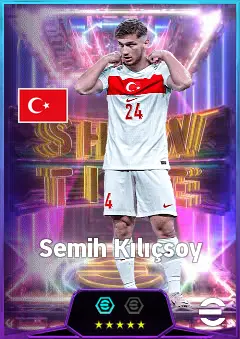 Semih Kılıçsoy eFootball 2026 player card, 83 OVR CF