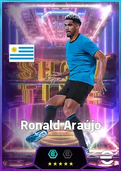 Ronald Araújo eFootball 2026 player card, 85 OVR CB