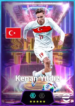 Kenan Yıldız eFootball 2026 player card, 82 OVR SS