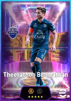 Theerathon Bunmathan eFootball 2026 player card, 80 OVR LB