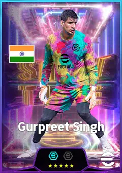 Gurpreet Singh eFootball 2026 player card, 78 OVR GK