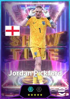 Jordan Pickford eFootball 2026 player card, 82 OVR GK