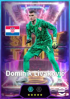Dominik Livaković eFootball 2026 player card, 81 OVR GK