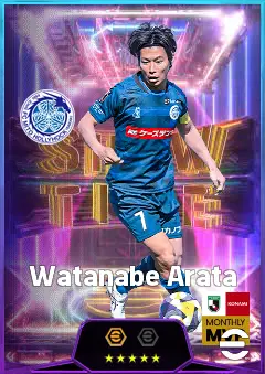Watanabe Arata eFootball 2026 player card, 78 OVR CF